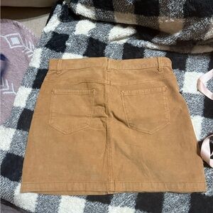 Kensie Camel Corduroy Mini Skirt